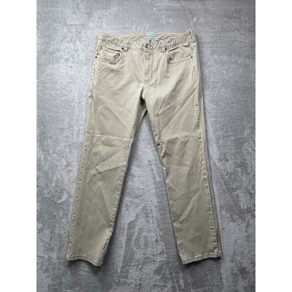 Tommy Bahama Men’s Beige Stretch Chino Pants 35×30